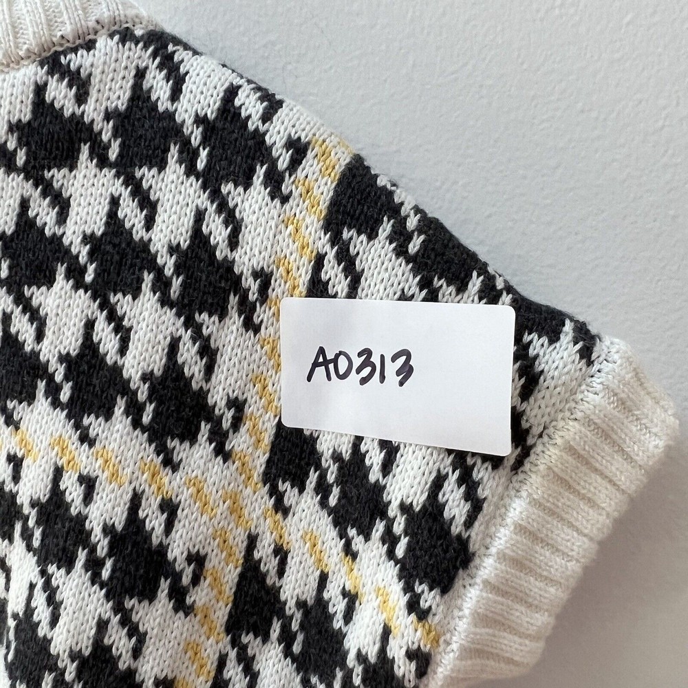 Janie & Jack Infant Girls Houndstooth Cardigan Sweater Sz 12-18 mo White Black - Picture 8 of 8